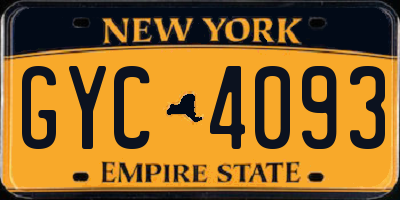 NY license plate GYC4093