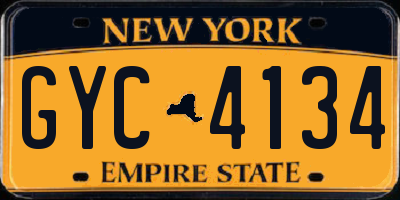 NY license plate GYC4134