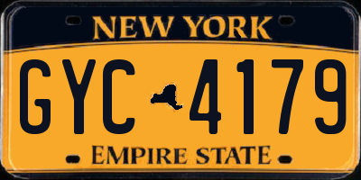 NY license plate GYC4179