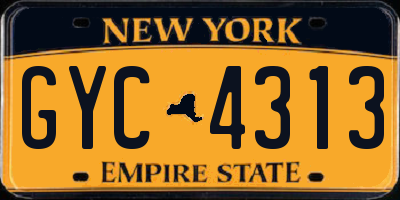 NY license plate GYC4313