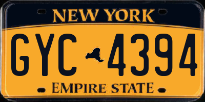 NY license plate GYC4394