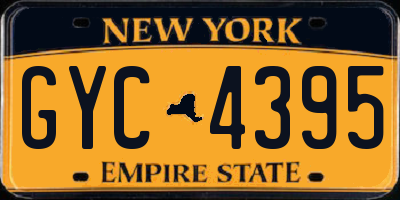 NY license plate GYC4395