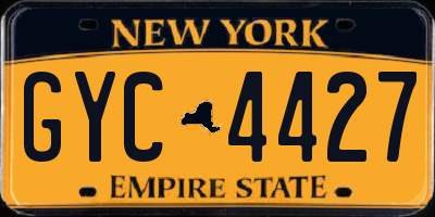 NY license plate GYC4427