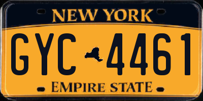 NY license plate GYC4461