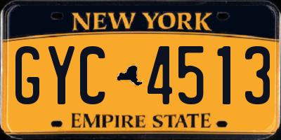 NY license plate GYC4513
