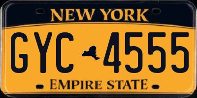 NY license plate GYC4555