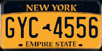 NY license plate GYC4556