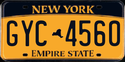 NY license plate GYC4560