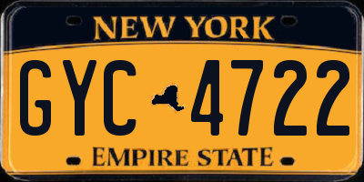 NY license plate GYC4722