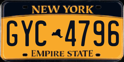 NY license plate GYC4796