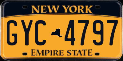 NY license plate GYC4797