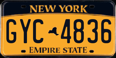 NY license plate GYC4836