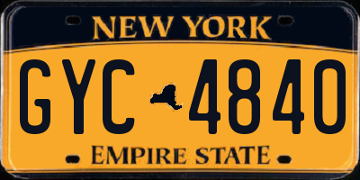 NY license plate GYC4840