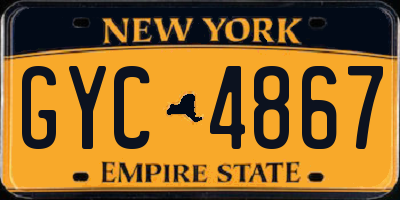 NY license plate GYC4867