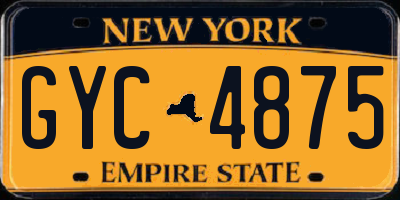 NY license plate GYC4875