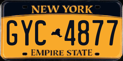 NY license plate GYC4877