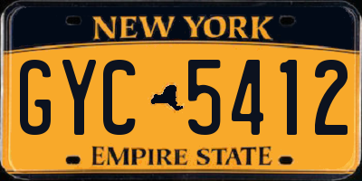 NY license plate GYC5412