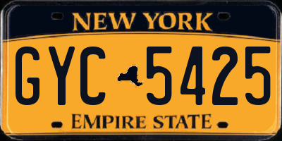 NY license plate GYC5425