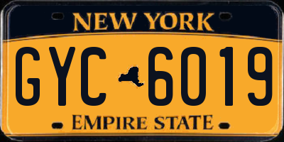 NY license plate GYC6019