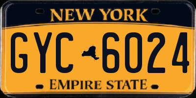 NY license plate GYC6024