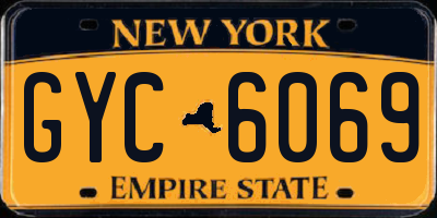 NY license plate GYC6069