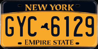 NY license plate GYC6129