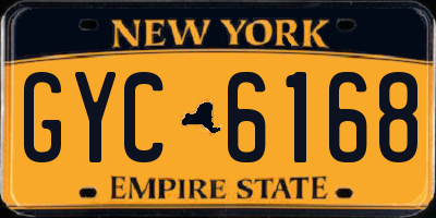 NY license plate GYC6168
