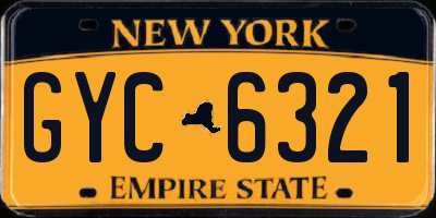 NY license plate GYC6321