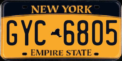 NY license plate GYC6805