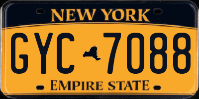 NY license plate GYC7088