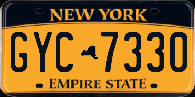 NY license plate GYC7330