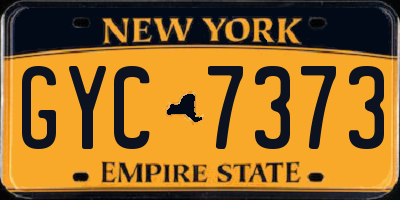 NY license plate GYC7373