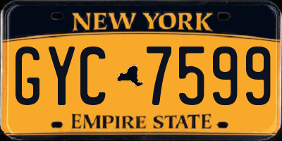 NY license plate GYC7599