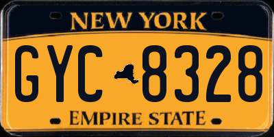 NY license plate GYC8328