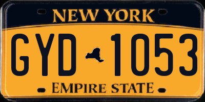 NY license plate GYD1053