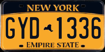 NY license plate GYD1336