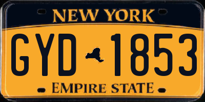 NY license plate GYD1853