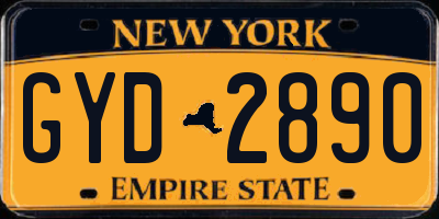 NY license plate GYD2890