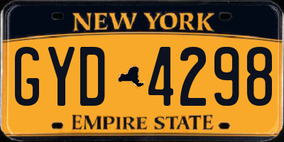 NY license plate GYD4298
