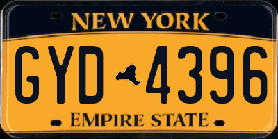 NY license plate GYD4396