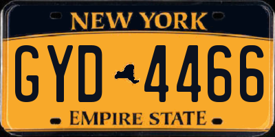 NY license plate GYD4466