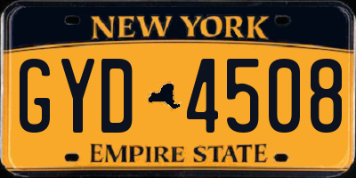 NY license plate GYD4508