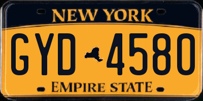 NY license plate GYD4580