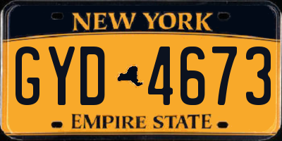 NY license plate GYD4673