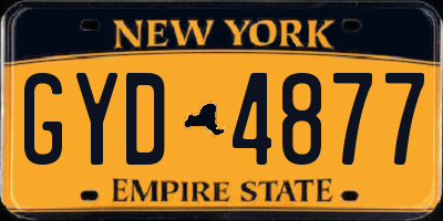 NY license plate GYD4877