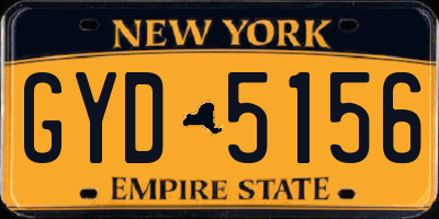 NY license plate GYD5156