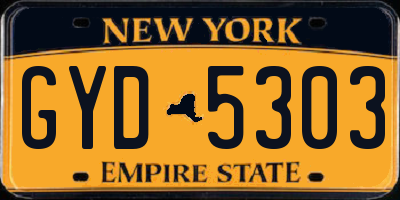 NY license plate GYD5303