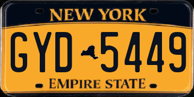 NY license plate GYD5449