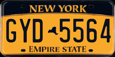 NY license plate GYD5564