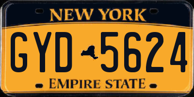 NY license plate GYD5624
